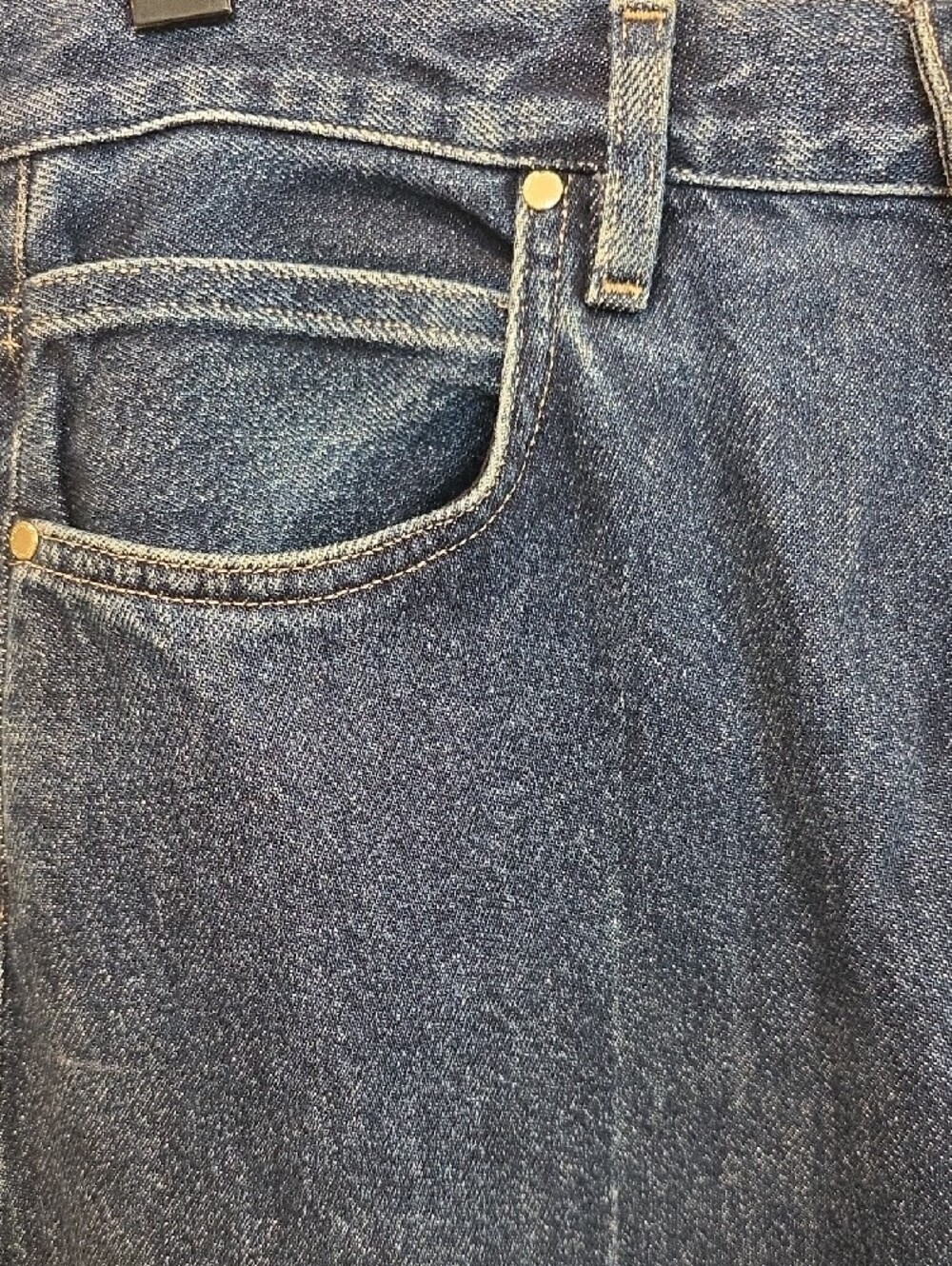 NEW RARE $395 GOLDSIGN THE PALMER WIDE LEG DENIM JEANS IN DK BLUE SIZE 27 - Picture 5 of 15